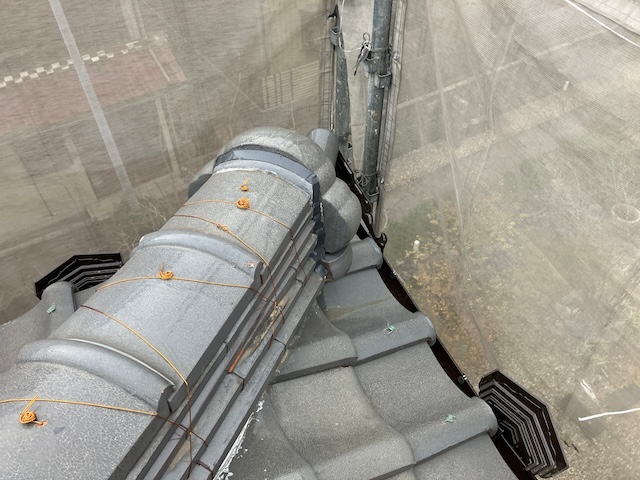 施工完了後の棟瓦